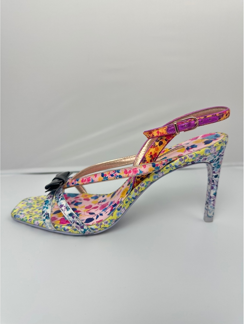 Sophia Webster Laurellie Floral Silk & Leather Slingback Sandals EU 40 US 9 - Picture 12 of 14